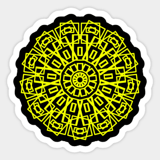 Modern circular geometric pattern Sticker